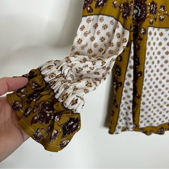 Free People Changing Times Mixed Print Tunic Top - Picture 8 of 11